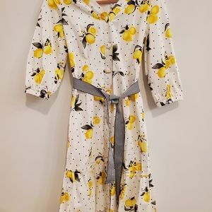 NWT Chloe & Rene Spring Summer Cotton dress, 3/4 sleeves, Size S,